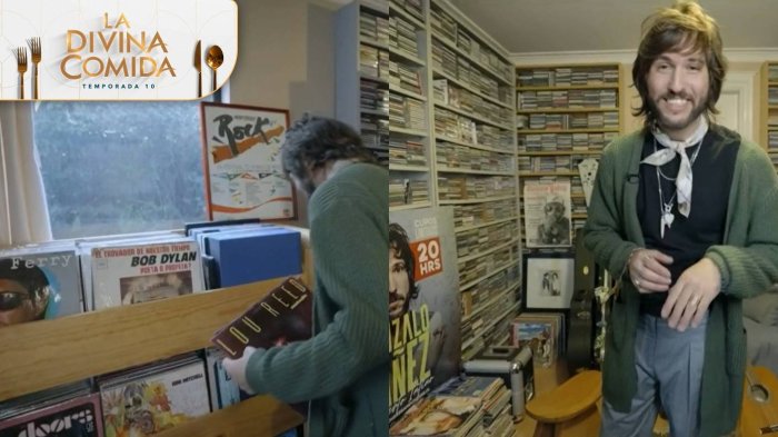 “Un templo”: Gonzalo Yáñez mostró su impresionante colección de discos en La Divina Comida