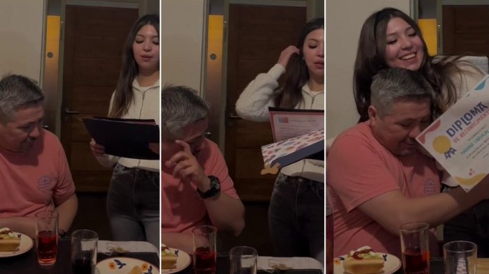 “¿Aceptarías ser mi papá?”: Joven chilena sacó lágrimas en TikTok al pedir el apellido a la pareja de su madre