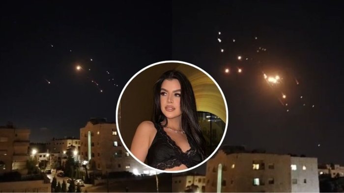 “Estoy en shock”: Modelo chilena grabó paso de misiles iraníes en dirección a Israel