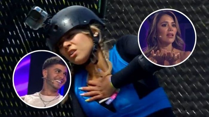 ¿Te fijaste? Las sugerentes expresiones de Chama y Manuel ante dolorosa caída de Carlyn