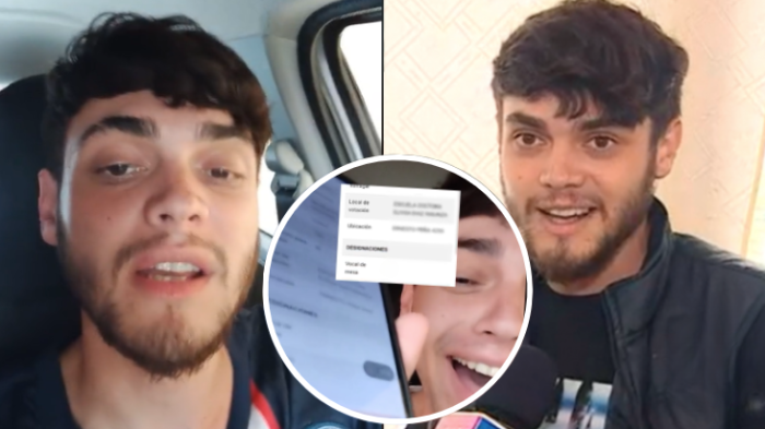 Joven que ha sido 8 veces vocal de mesa revisó en vivo si volvió a ser designado y se volvió viral