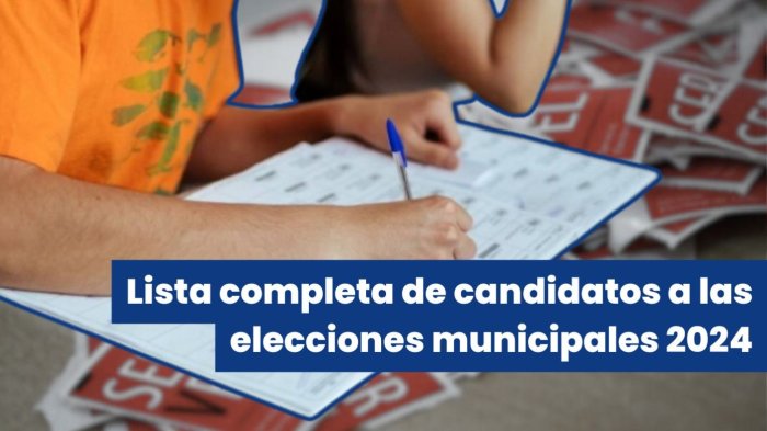 Todos los candidatos a alcalde para las elecciones municipales 2024: Busca aquí tu comuna