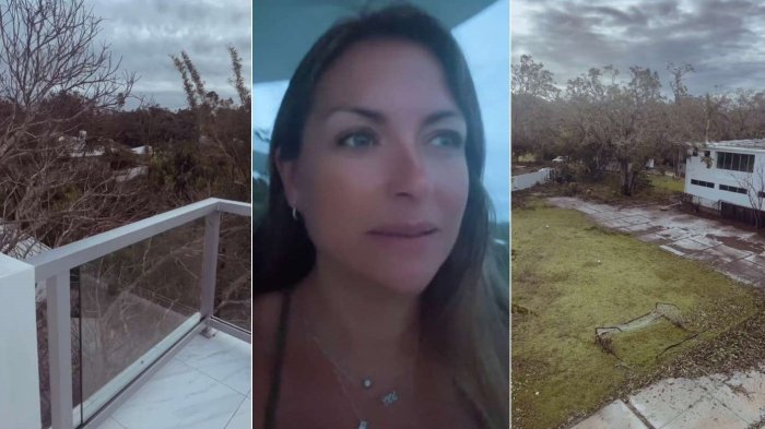 “Empezó a entrar el agua”: Paula Pavic mostró cómo quedó su casa tras el huracán Milton en Florida