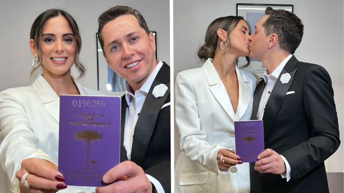 Estuvo dos años comprometido: Karol Lucero se casó con Francisca Virgilio en íntima ceremonia