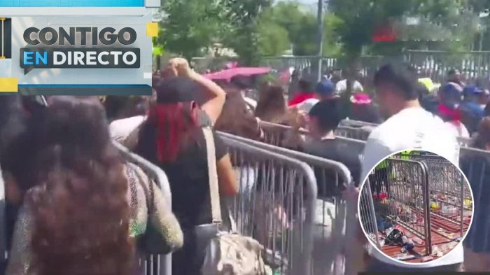 Caos en el Estadio Nacional por Aventura: Fanáticos botan vallas papales para ingresar a show de Romeo Santos