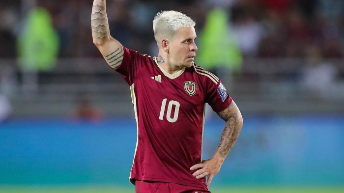 Eliminatorias: Yeferson Soteldo comanda la nómina de Venezuela para el crucial partido ante Chile