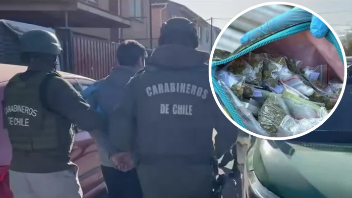 Detienen a peligrosa banda narco tras allanamiento en San Bernardo y La Pintana