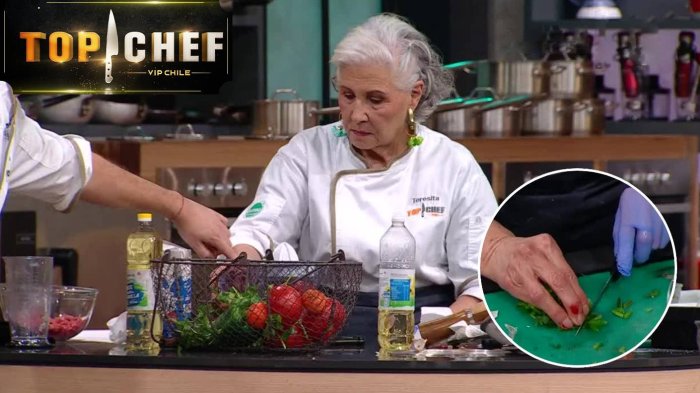 ¡Necesitó ser ayudada! Teresita Reyes se cortó el dedo y debió ser atendida