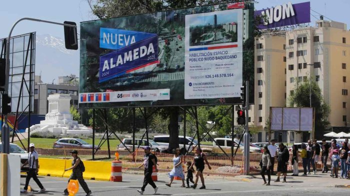 Anuncian corte de tránsito en importante tramo de la Alameda desde el 5 de diciembre