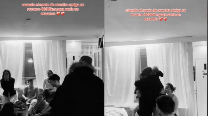 “Me dolió hasta a mí”: Joven viajó a 4 mil kilómetros para ver a su novia y su reacción es viral