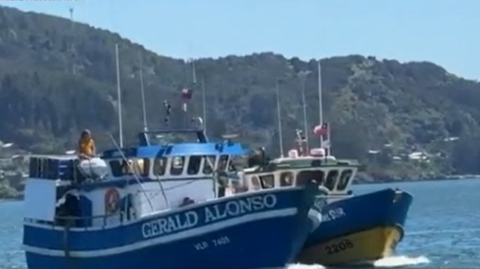Desesperada búsqueda de embarcación que naufragó con cinco pescadores a bordo en Valdivia