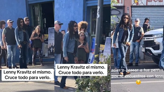 Lenny Kravitz fue captado caminando por Barrio Italia en la previa de sus conciertos en Chile
