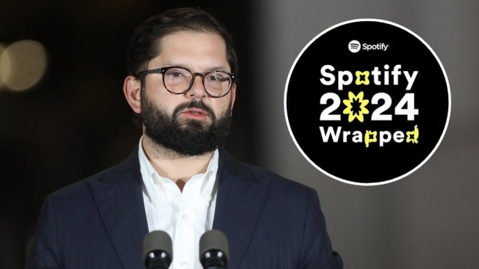 Pdte. Boric compartió su ranking en Spotify Wrapped 2024: Banda chilena encabezó el listado