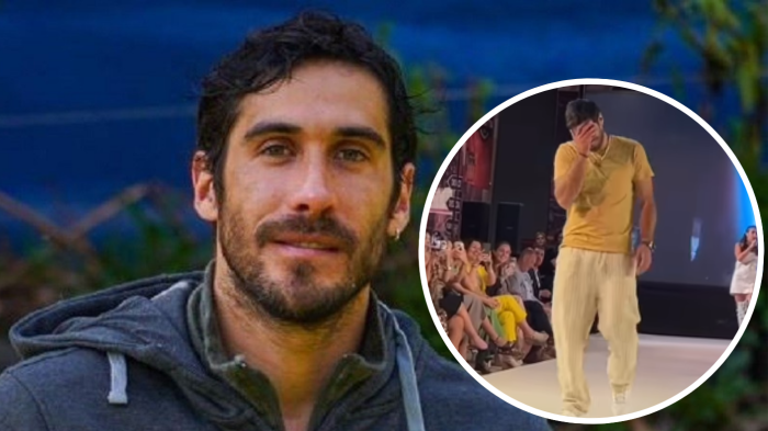 Se cubrió el rostro de vergüenza: Así fue el debut de Pedro Astorga como modelo