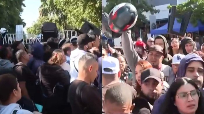 Caos en Estadio Víctor Jara: Más de mil migrantes buscan cupo en proceso de empadronamiento