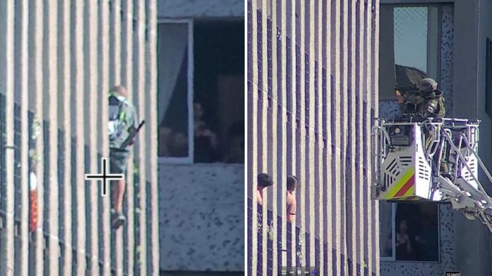 Tenía un arma blanca: Hombre fue detenido tras intentar escalar edificio en Santiago Centro