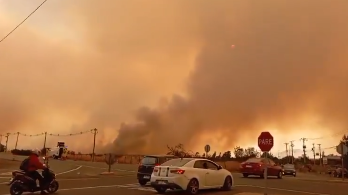 Colina y Tiltil en Alerta Roja por violento incendio forestal: Fuego ha consumido 950 hectáreas