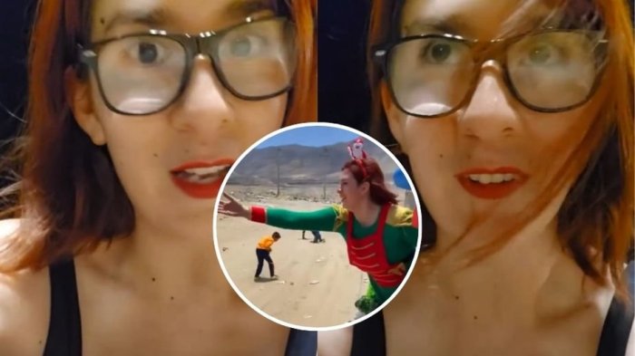 “Es una tradición”: Catalina Pérez respondió a críticas por “lanzar” dulces a niños en Navidad