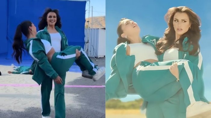 ¡Sacaron aplausos! Emilia Dides mostró cómo se grabó escena de viral spot con Eskarcita