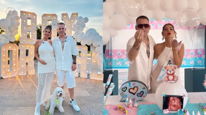 ¡Terminó llorando! Ex Calle 7 realizó exuberante fiesta de revelación de género con su pareja