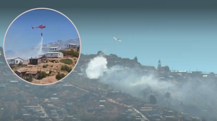 AHORA | Alerta por incendio forestal y evacuación en Valparaíso