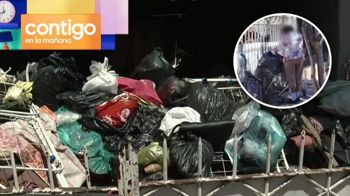 Preocupación por mujer con mal de Diógenes en La Granja: Basura impide entrar a su casa