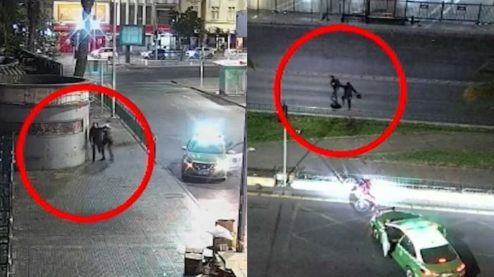 VIDEO | Carabinero abatió a motochorro que le disparó tras persecución en Estación Central