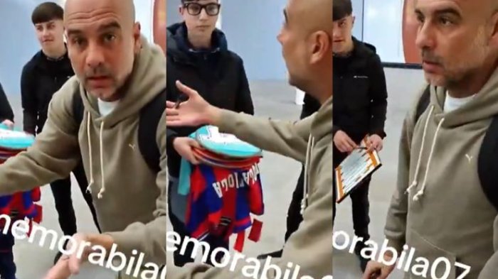Pep Guardiola se enfada con jóvenes que le pidieron autógrafos y los llena de consejos: “No vengan”