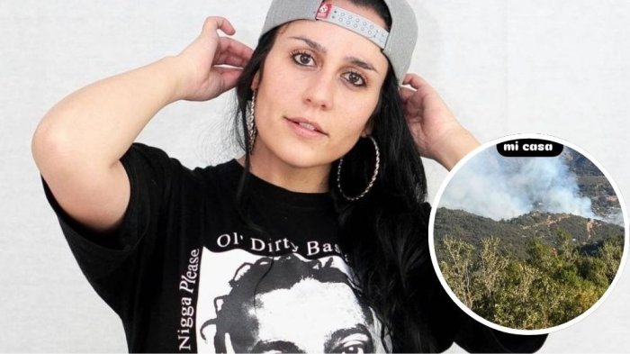 Rescatada por helicóptero: Dj Atenea casi fue atrapada por el fuego en incendio forestal