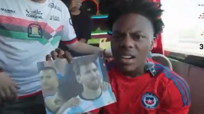 El hombre sabe: A Speed le muestran la foto de Messi llorando y su reacción genera locura en Chile