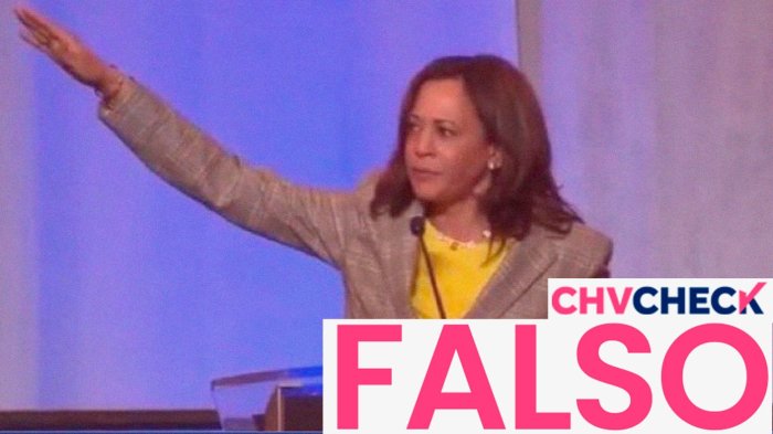 CHV CHeck | Es FALSO que Kamala Harris haya realizado un saludo nazi