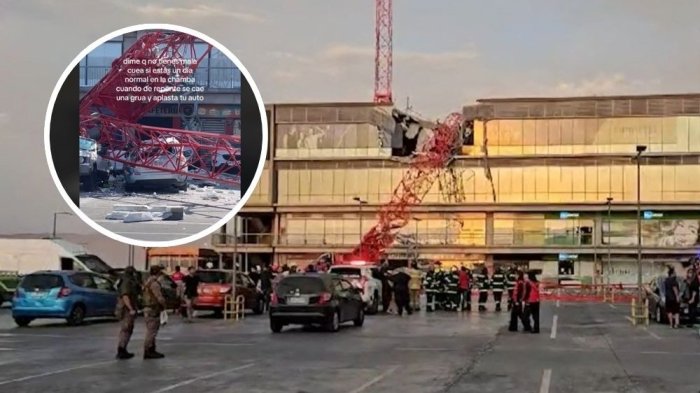 ¡Pérdida total! Usuaria en TikTok grabó cómo quedó su auto tras ser aplastado por grúa en Arica