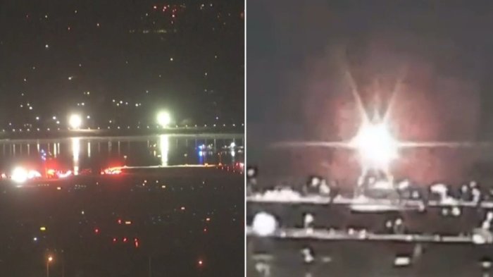 Avión con 64 pasajeros y helicóptero militar chocaron en el aire en EE.UU.: Buscan sobrevivientes