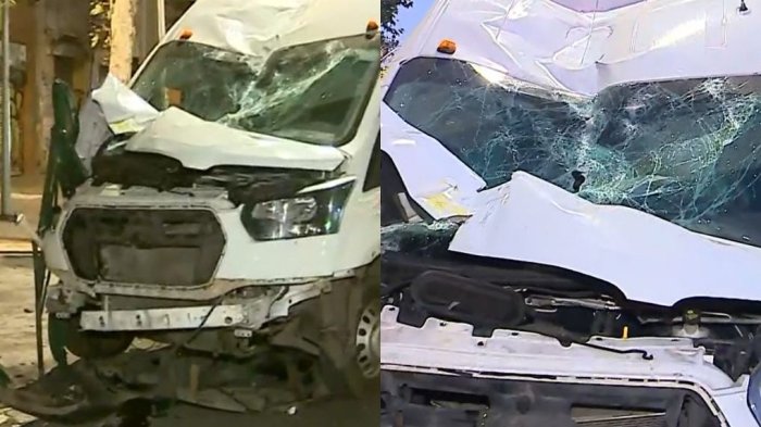 Arrasó con todo: Conductor botó reja, poste, semáforo y se fugó en Vicuña Mackenna