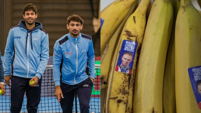 La cara de Haaland: El hallazgo de la delegación argentina de Copa Davis con los plátanos en Noruega
