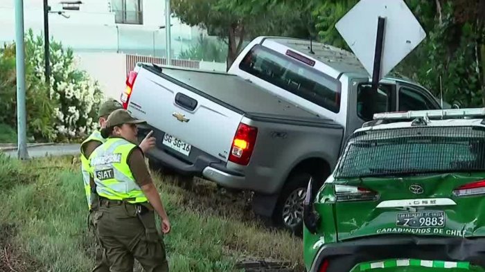 Chocó a Carabineros y huyó: Conductor ebrio fue detenido en La Reina