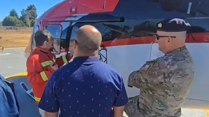 Helicóptero que combatía incendio en Arauco fue atacado con disparos