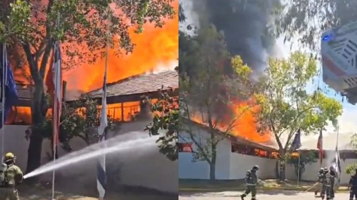 Voraz incendio afectó al Club de Golf La Dehesa: Siniestro consumió las bodegas del recinto