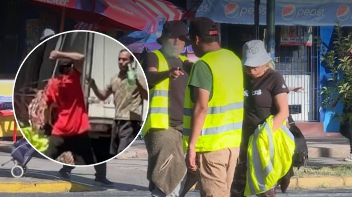 Violenta riña territorial: Estacionadores ilegales pelearon con cuchillos en Barrio Franklin