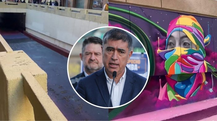 Explican por qué mural de Paseo Bandera fue pintado de blanco: “Los grafiteros no respetan nada”