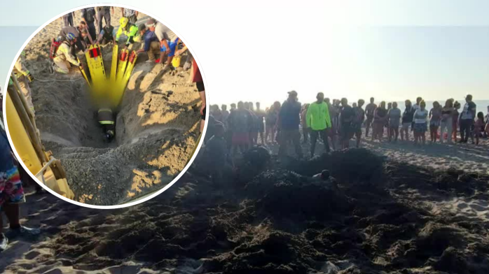 Menor fue rescatado con excavadora: ¿Qué hacer si alguien queda atrapado en la arena?