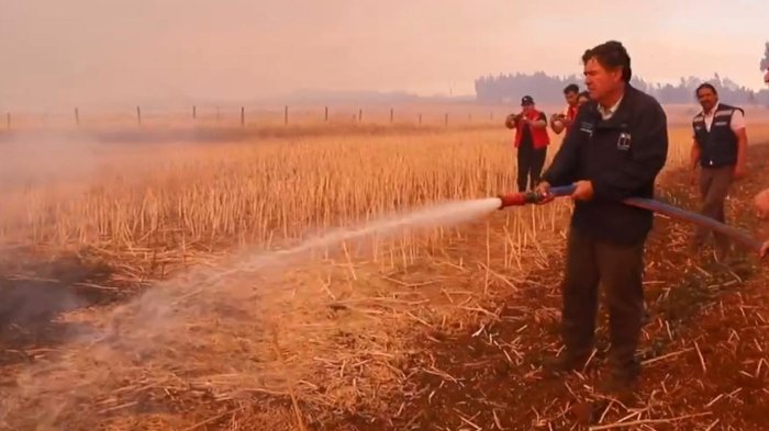 Video de ministro Esteban Valenzuela apagando amago de fuego desata controversia en redes sociales