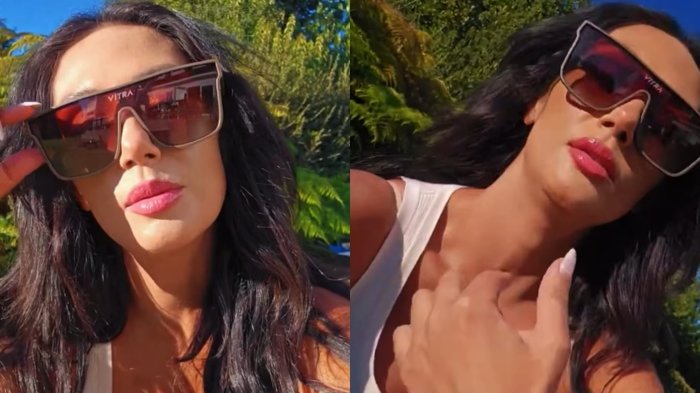 Pamela Díaz se fue de vacaciones y reapareció en redes sociales tras parálisis facial leve