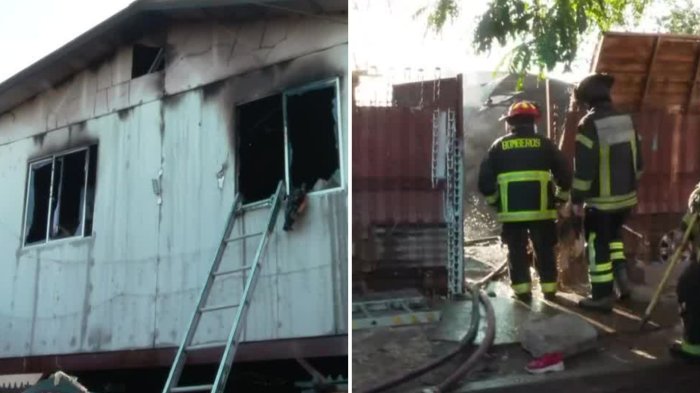 Incendio en Quinta Normal afectó a dos viviendas: Una de ella se consumió por completo