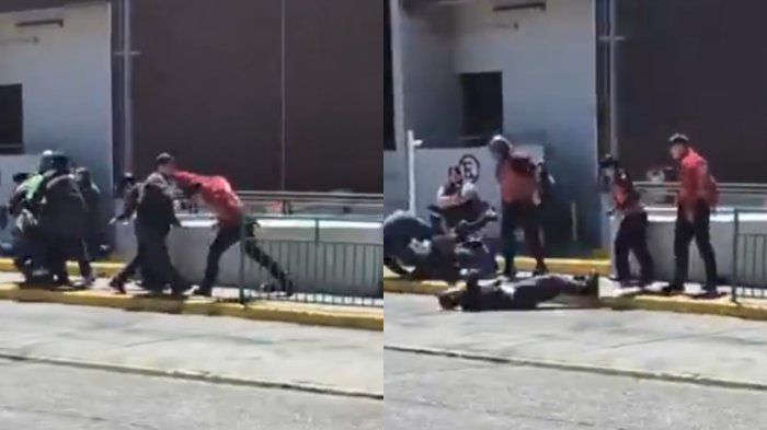 VIDEO | Supuesto mechero quedó con fractura maxilar tras brutal nocaut de guardia en Valdivia