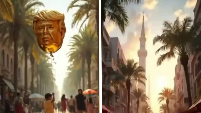 VIDEO | Trump publica polémico video de Gaza: Aparece plagado de estatuas de él mismo