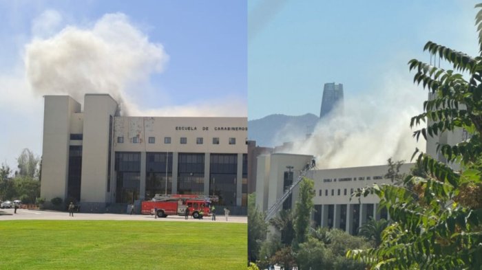 Grave incendio en la Escuela de Carabineros en Providencia: Detallaron origen de las llamas
