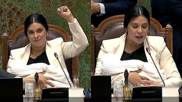 Karol Cariola llegó con su hijo a votación de censura en la Cámara: “Es un ensañamiento político”