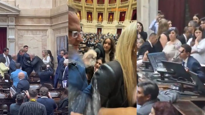 Escandalosa pelea en sesión del Congreso de Argentina: Discutían acciones contra Milei por “criptoestafa”