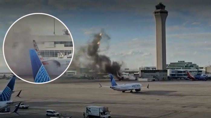 Pasajeros fueron evacuados de emergencia tras incendio de avión en plena pista de aterrizaje